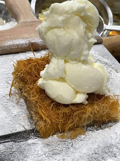 Künefe with Ice Cream