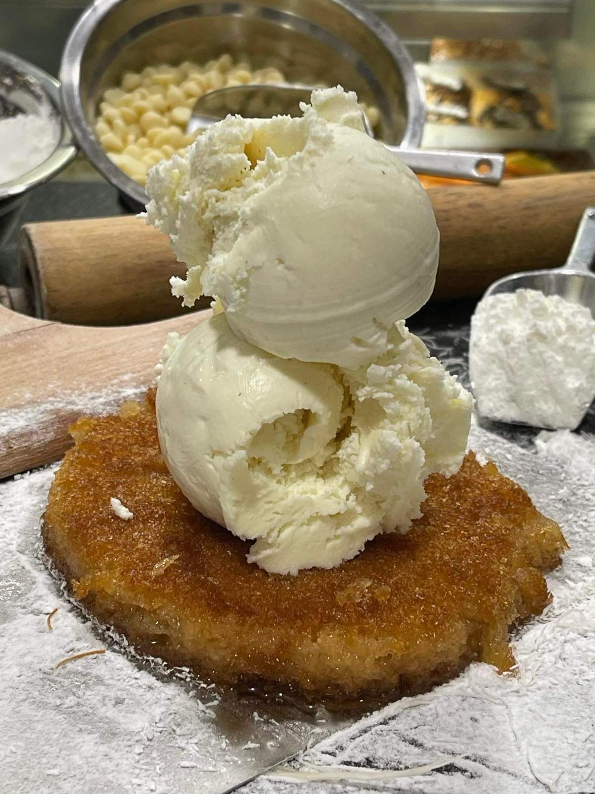 Politeiko Ekmek with Ice Cream