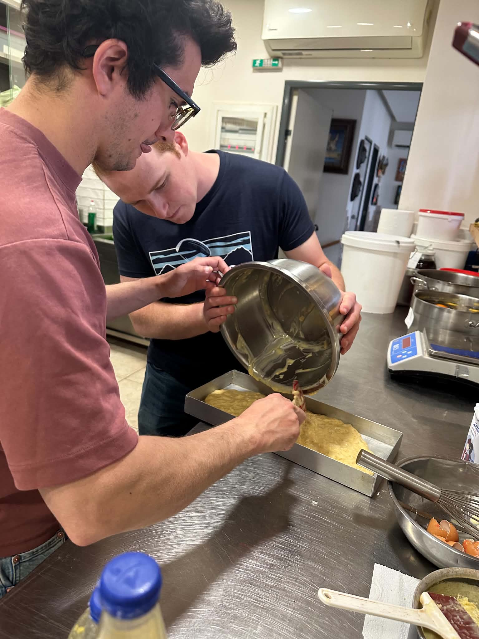 Placing the dough