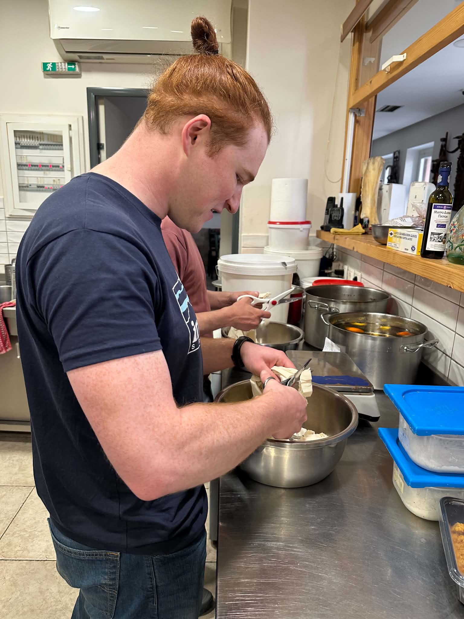 Cutting the ingredients